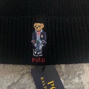 Only 1 left ‼️ final price POLO RALPH LAUREN Men's denim polo bear Beanie, black